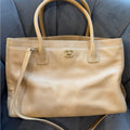 CHANEL Cerf Executive Tote Bag Beige