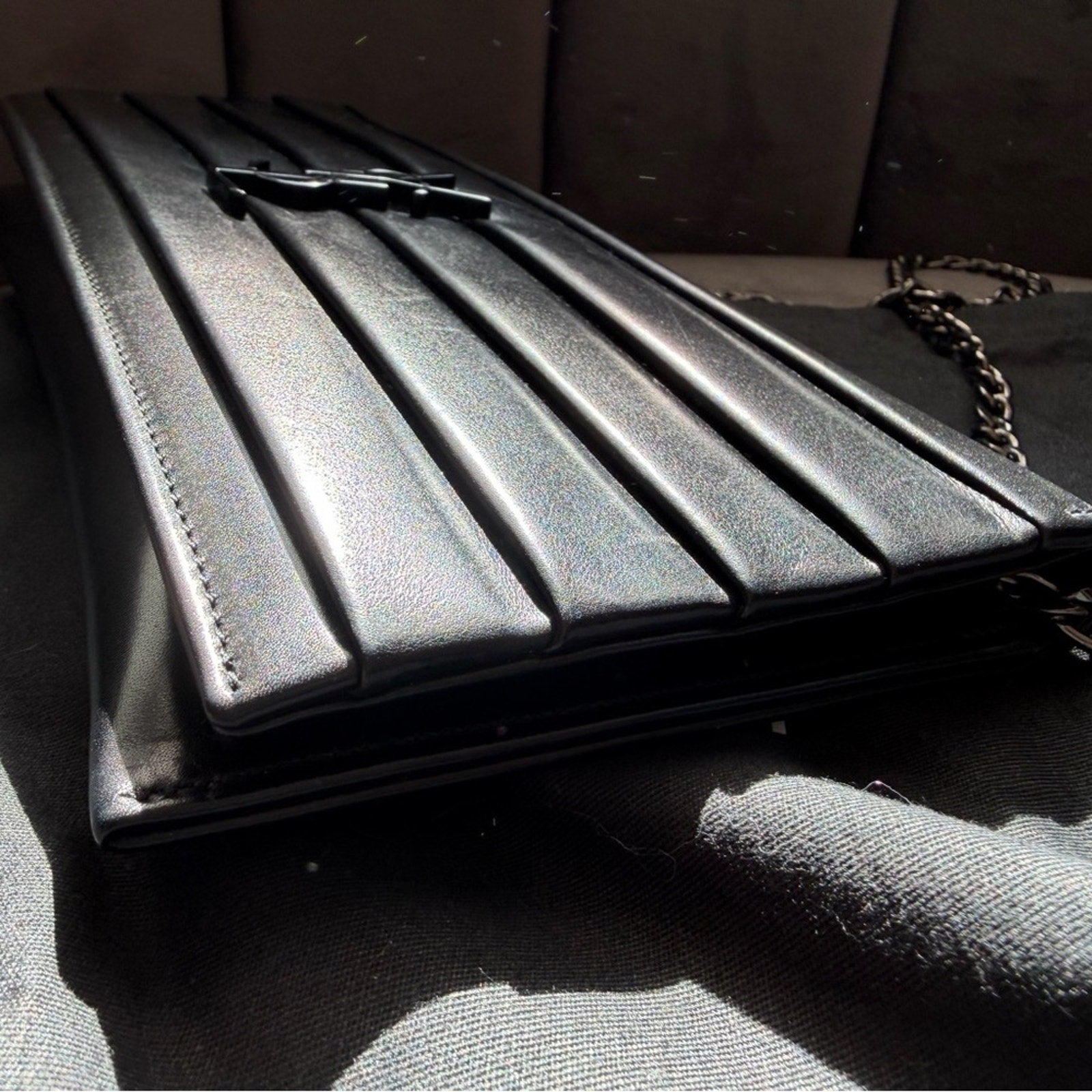 SAINT LAURENT Smoking YSL Monogram Clutch Bag