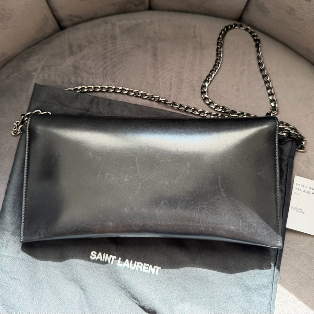 SAINT LAURENT Smoking YSL Monogram Clutch Bag