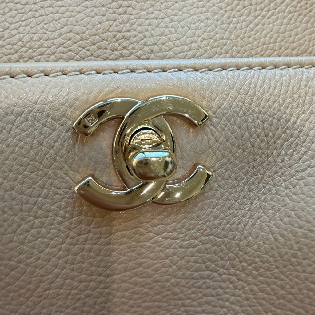 CHANEL Cerf Executive Tote Bag Beige