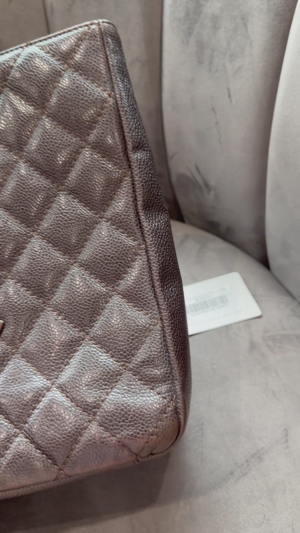 CHANEL Caviar Grand Shopping Tote Bag GST Dark Brown