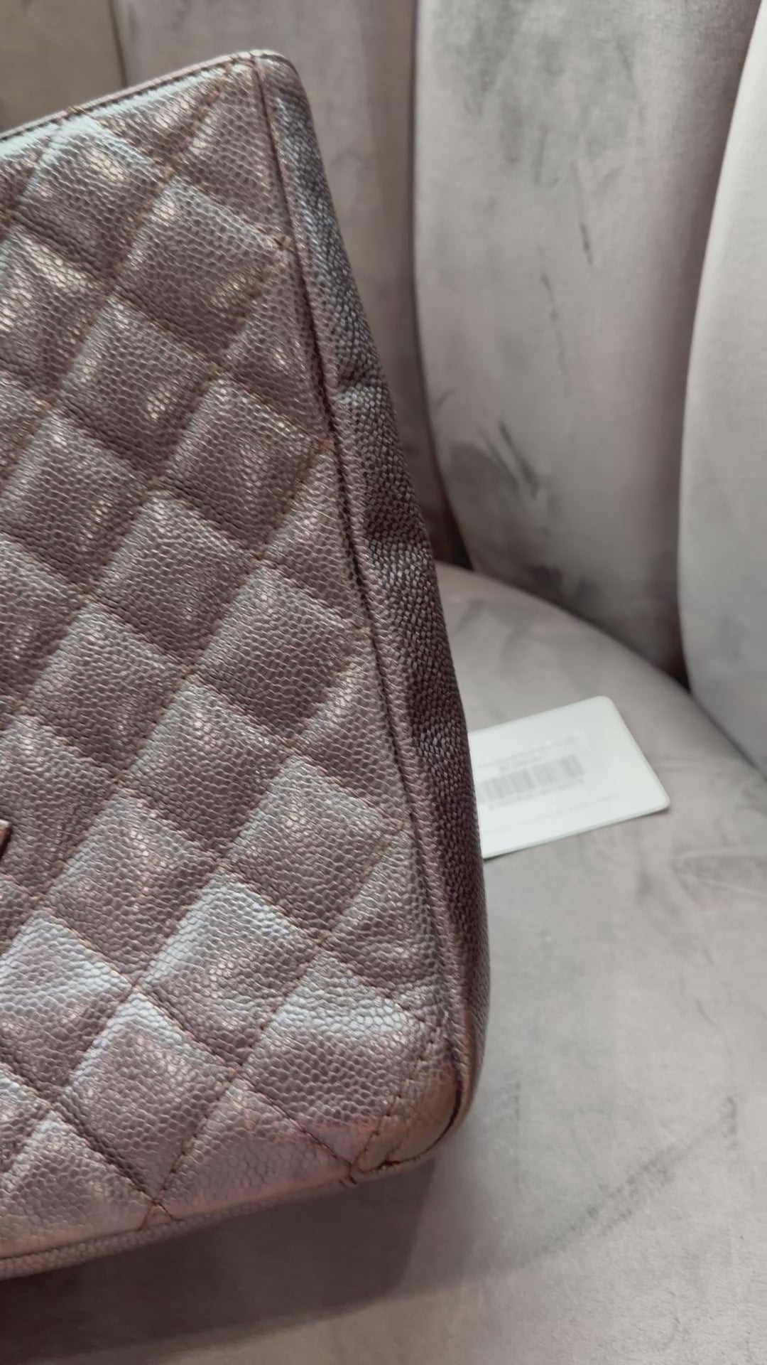 CHANEL Caviar Grand Shopping Tote Bag GST Dark Brown
