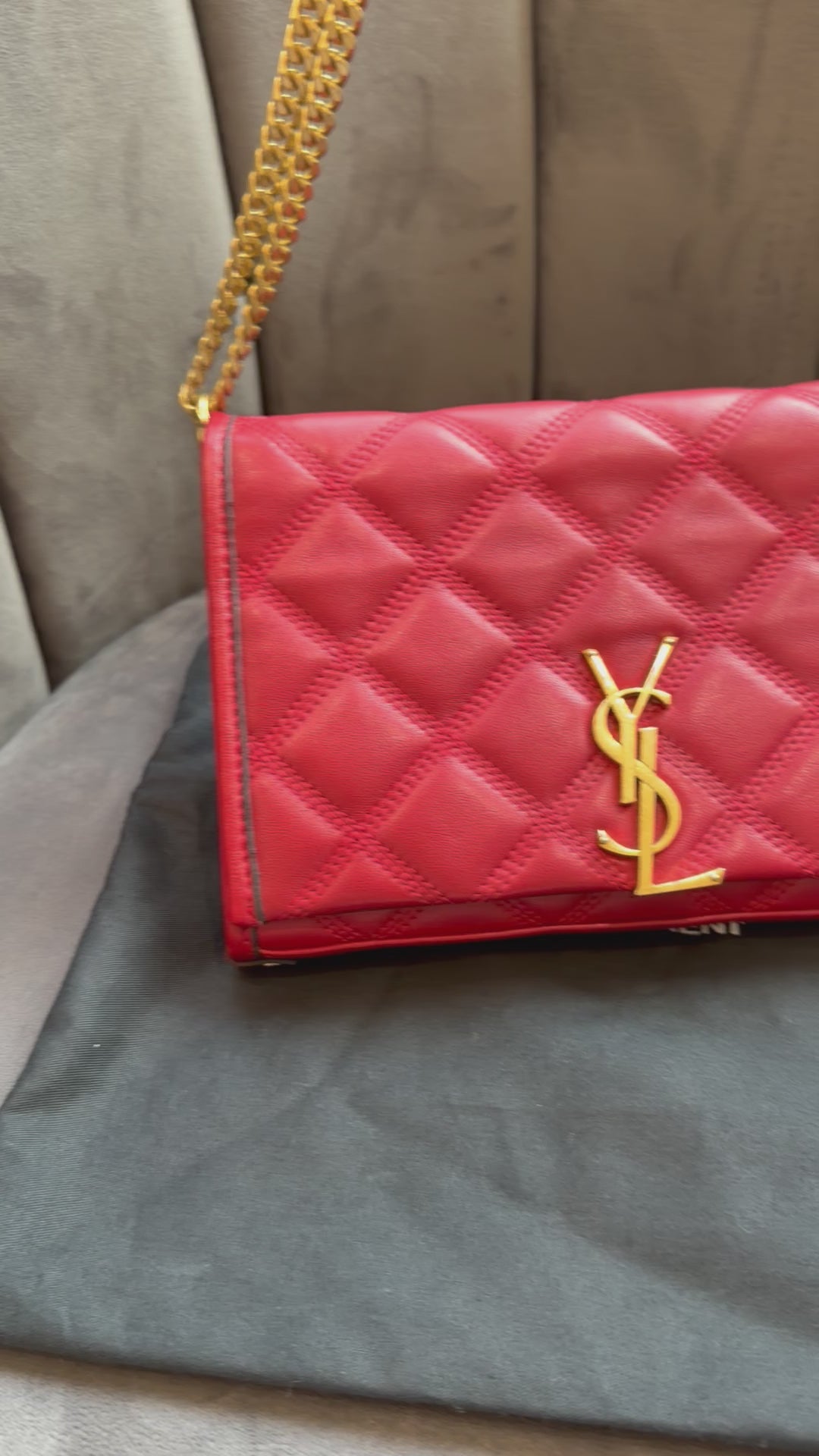 Yves Saint Laurent Becky Red Small Crossbody