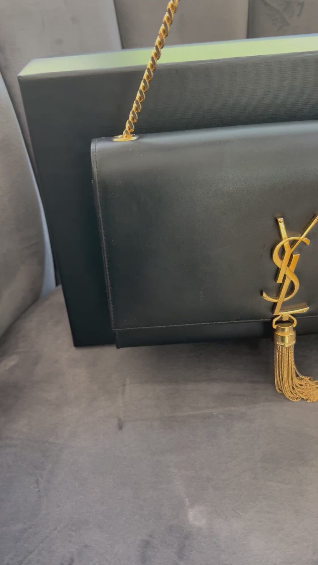 Yves Saint Laurent Medium Classic Monogram Kate Tassel Bag