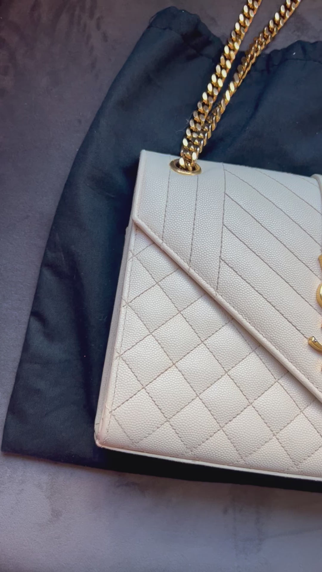 YSL mixed matelasse envelope bag
