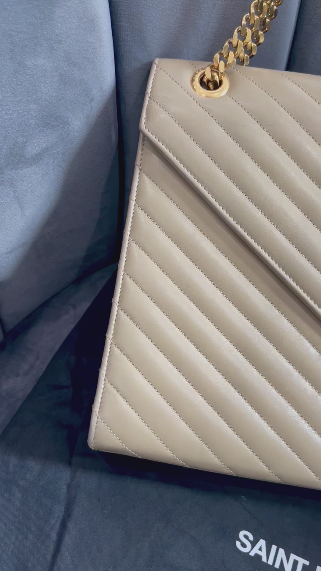 Saint Laurent Classic Monogram Envelope Bag
