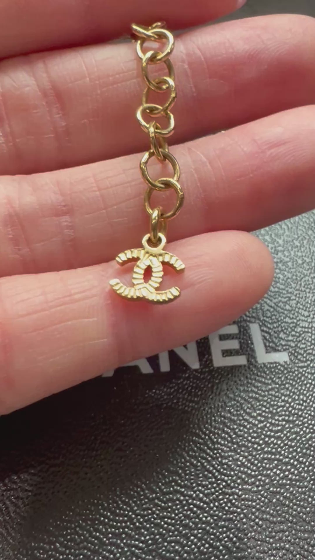 Chanel Crystal Gold CC Pendant necklace