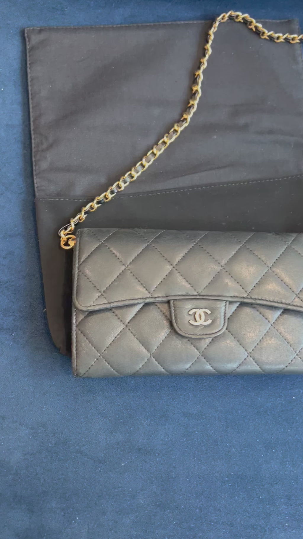 Chanel vintage timeless wallet on chain
