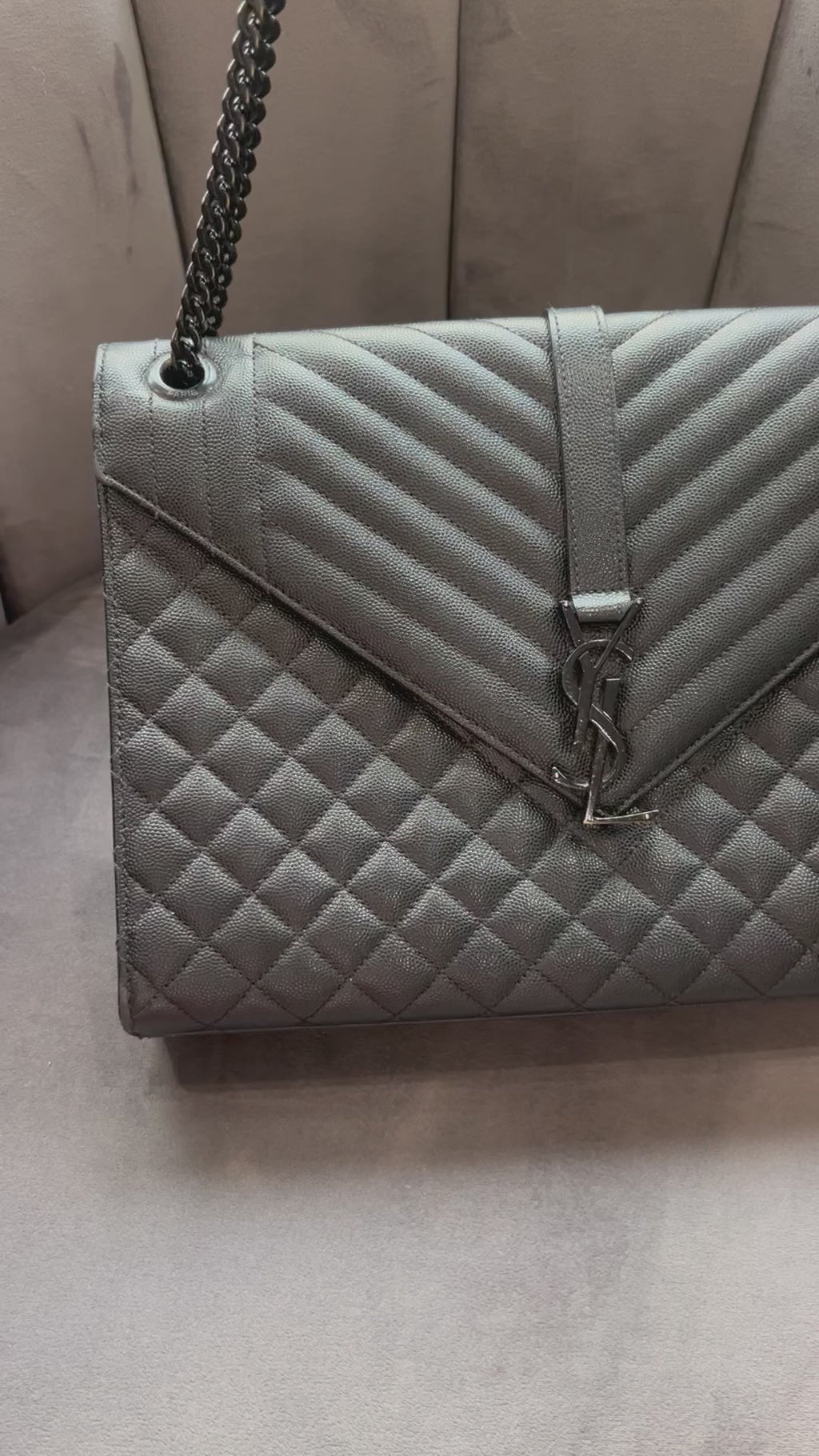 YSL Large Mixed Matelasse Shoulder Bag