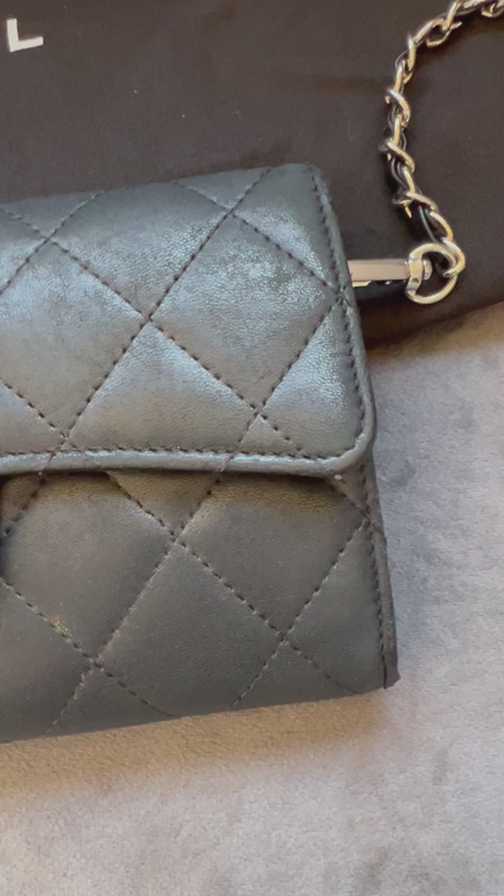 Chanel vintage timeless wallet on chain