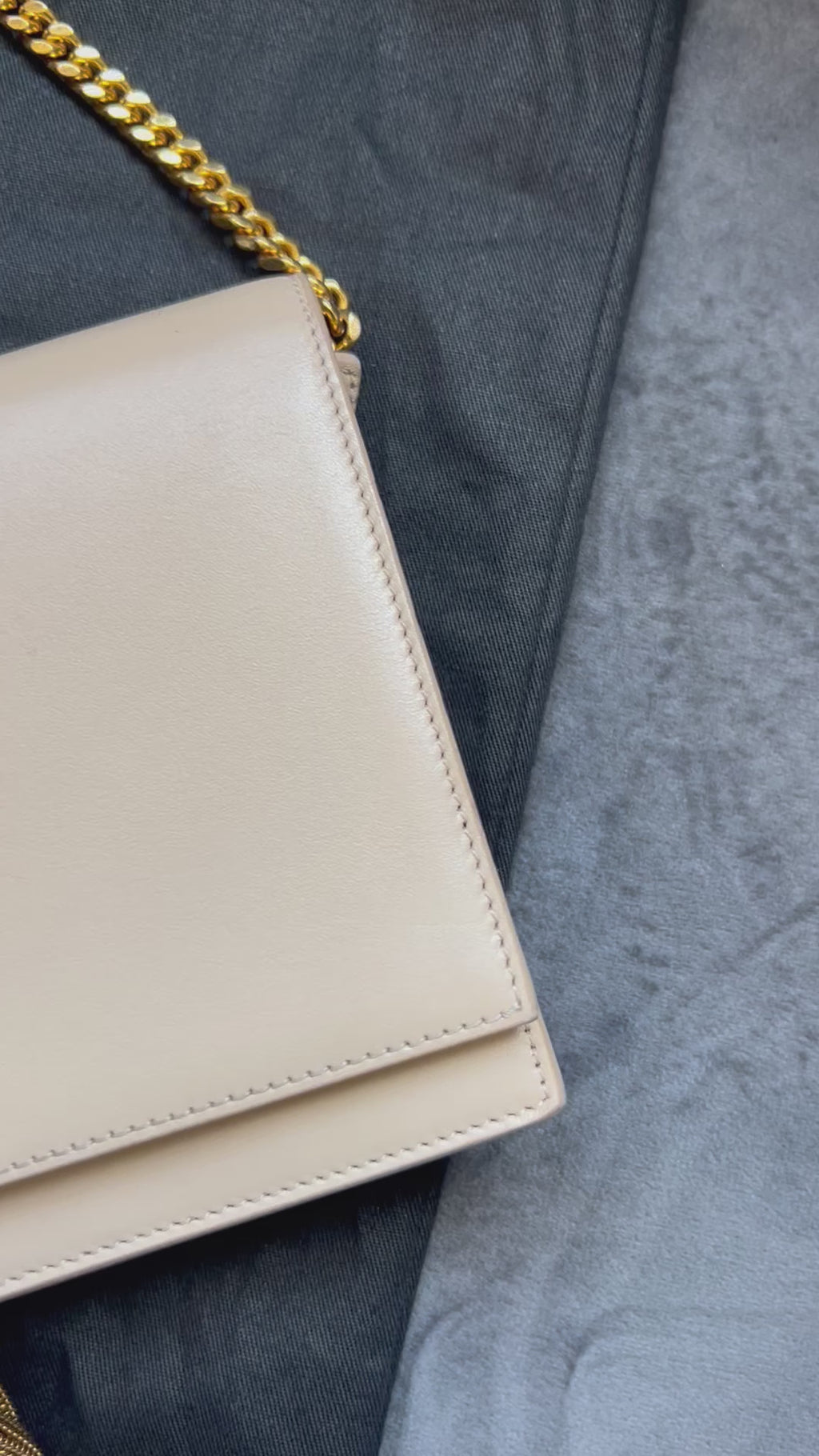YSL Kate tassel bag nude beige
