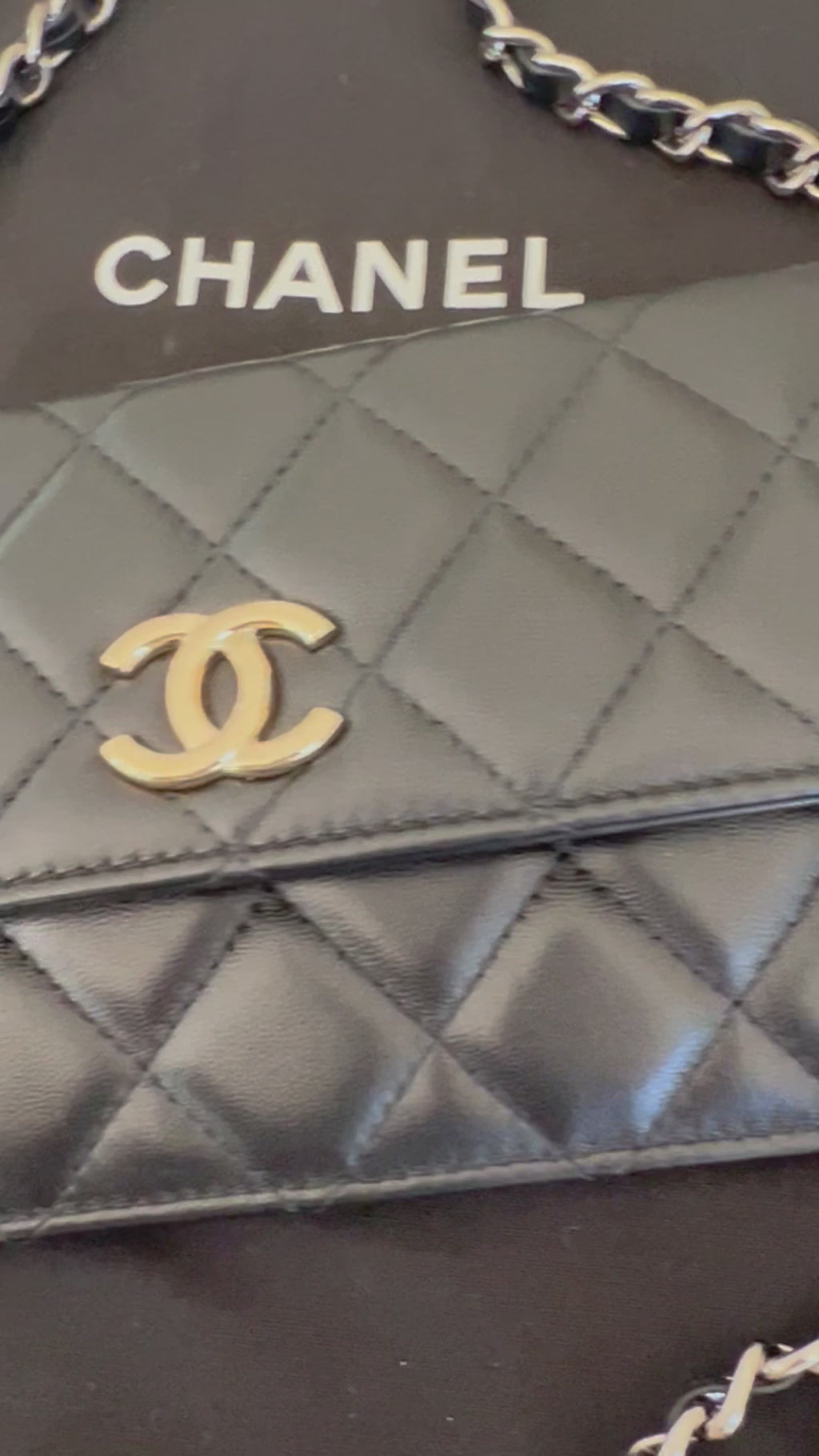 Chanel matelasse quilted clutch