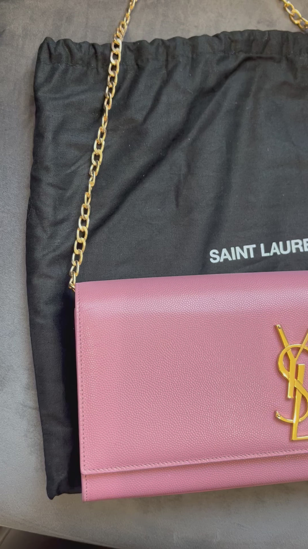 YSL Pink Kate Clutch & Crossbody