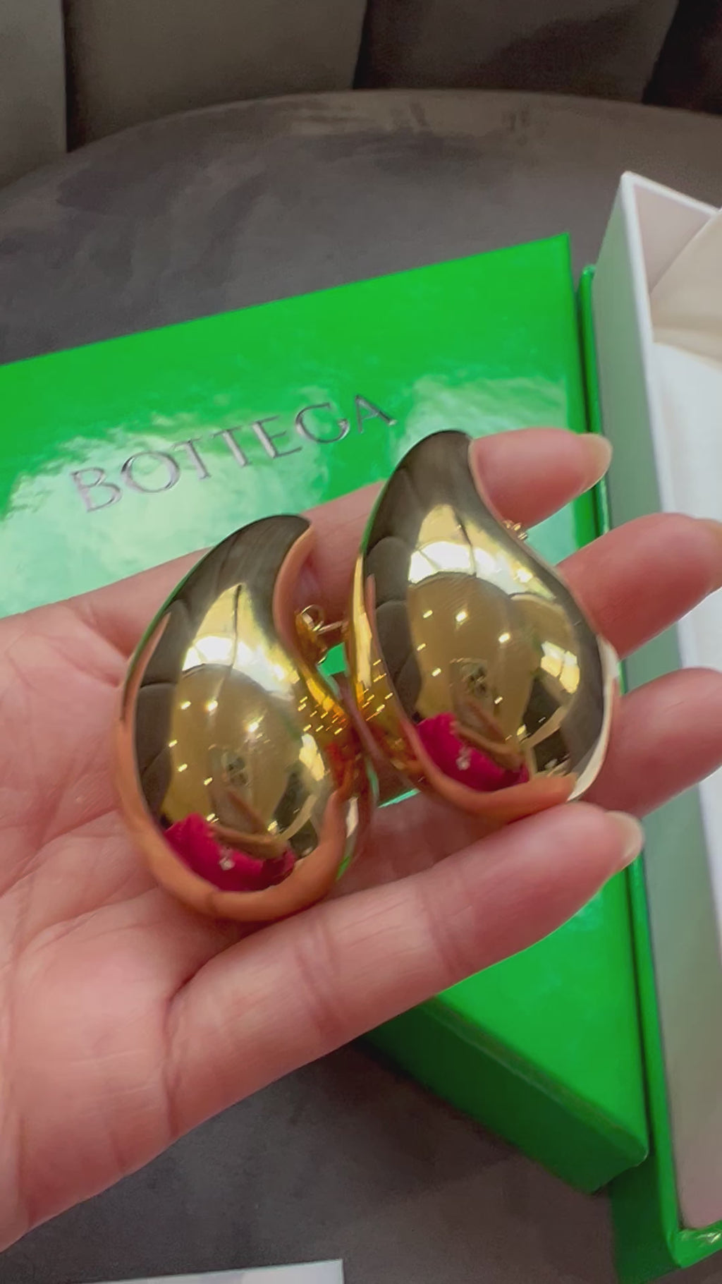 Bottega Veneta Large Gold Drop earrings